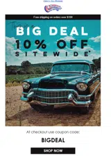 ClassicCarStereos.com coupon verification screenshot