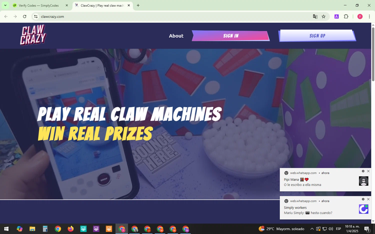 ClawCrazy coupon code screenshot showing code SPRING19 applied at ClawCrazy checkout page. Uploaded by SimplyCodes community member BonusChaser4306 on Apr 1, 2025