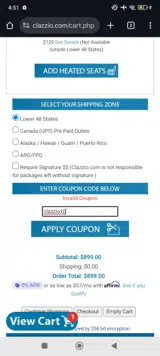 clazzio10 coupon verification screenshot