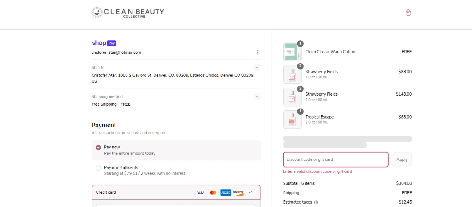 Clean Beauty promo code screenshot showing code DAD20 applied at Clean Beauty checkout page. Uploaded by SimplyCodes community member Fundolaroca on Jun 12, 2025