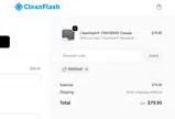CleanFlash coupon verification screenshot