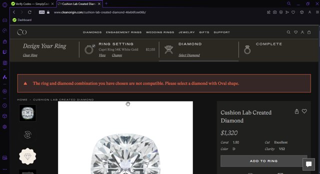 Clean Origin checkout page showing Clean Origin discount code box | Screenshot taken by SimplyCodes community member on Dec 16, 2024