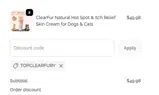 TOPCLEARFURY coupon verification screenshot