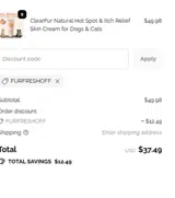 FURFRESHOFF coupon verification screenshot