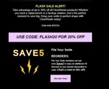 FLASH20 coupon verification screenshot