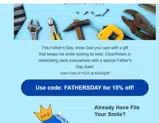 FATHERSDAY coupon verification screenshot