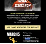 MARCH5 coupon verification screenshot