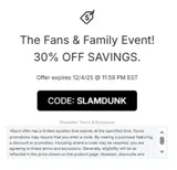 Cleveland Cavaliers coupon verification screenshot