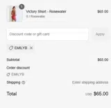 Cleo Harper coupon verification screenshot