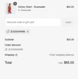 Cleo Harper coupon verification screenshot