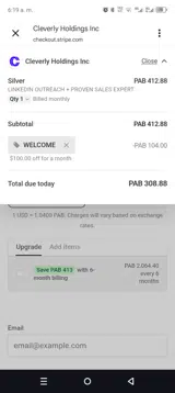 WELCOME coupon verification screenshot