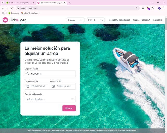 Click&Boat checkout page showing Click&Boat promo code box | Screenshot taken by SimplyCodes community member on Nov 5, 2024