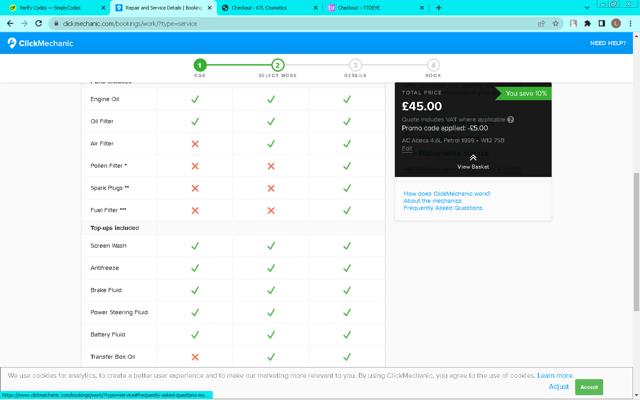 ClickMechanic checkout page showing ClickMechanic promo code box | Screenshot taken by SimplyCodes community member on Nov 16, 2024