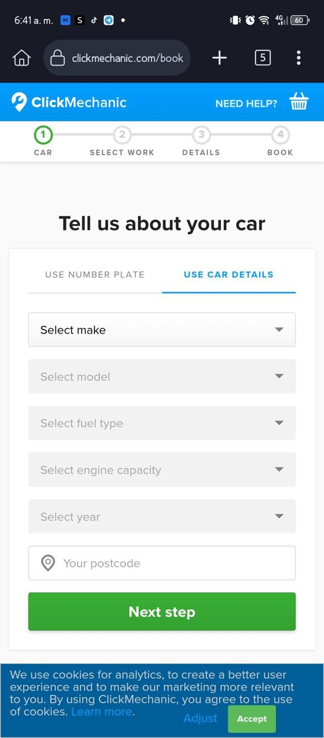ClickMechanic checkout page showing ClickMechanic promo code box | Screenshot taken by SimplyCodes community member on Dec 15, 2024