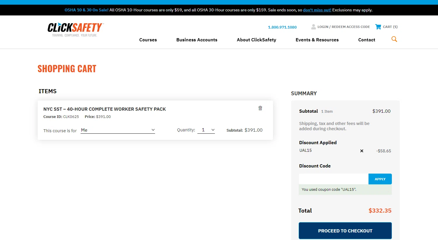 Clicksafety Osha 30 Discount Code