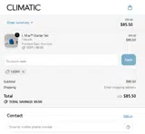 Climatic Health coupon verification screenshot