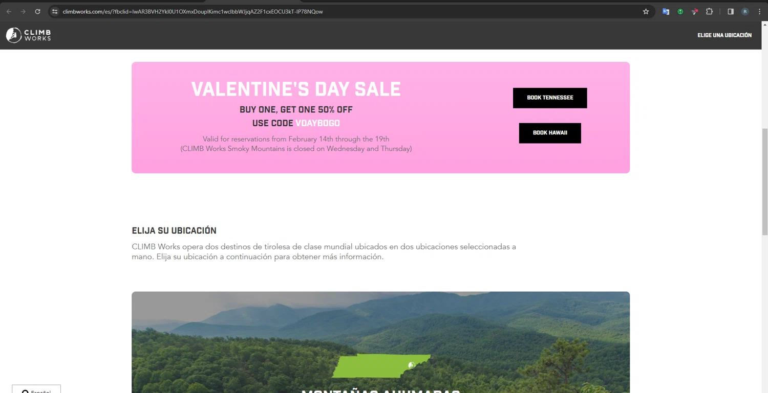 Climbworks checkout page showing Climbworks promo code box | Screenshot taken by SimplyCodes community member on Feb 2, 2024