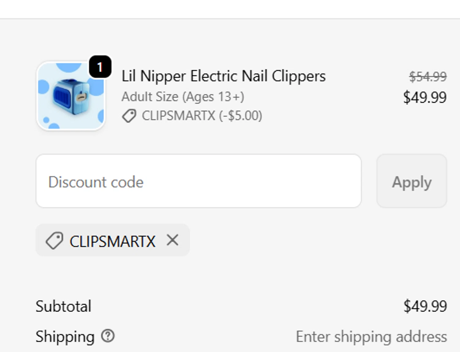ClipDifferent promo code screenshot showing code CLIPSMARTX applied at ClipDifferent checkout page. Uploaded by SimplyCodes community member CodePro594 on Jun 9, 2026
