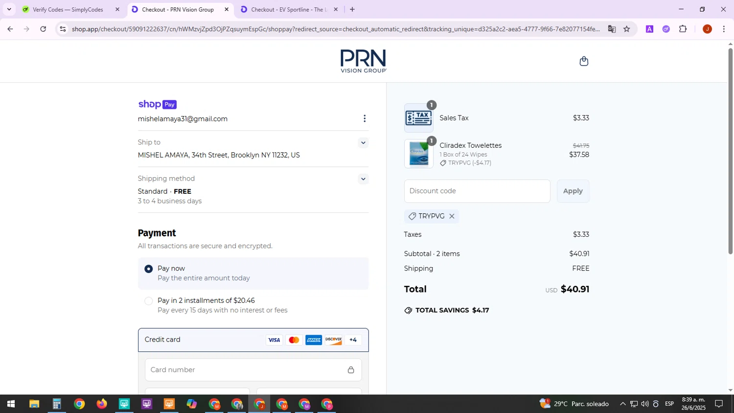 Cliradex coupon code screenshot showing code TRYPVG applied at Cliradex checkout page. Uploaded by SimplyCodes community member MarkZuckerberg on Jun 26, 2025