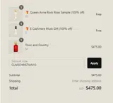 CLIVECHRISTIAN10 coupon verification screenshot