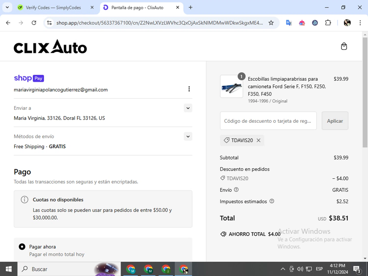 how to use Clix Auto coupons