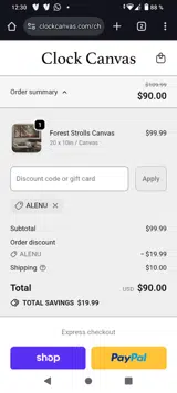 ALENU coupon verification screenshot