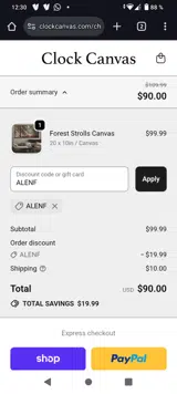 ALENF coupon verification screenshot