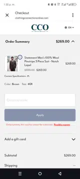 easter coupon verification screenshot