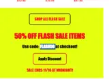 FLASH50 coupon verification screenshot