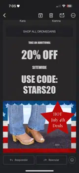 Stars20 coupon verification screenshot
