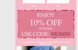 mom10 coupon verification screenshot