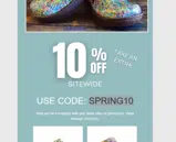 SPRING10 coupon verification screenshot
