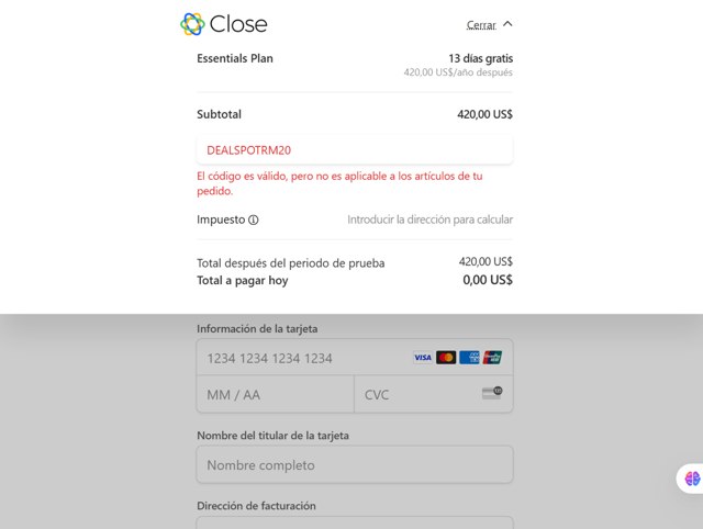 Close checkout page showing Close promo code box | Screenshot taken by SimplyCodes community member on Jul 15, 2025