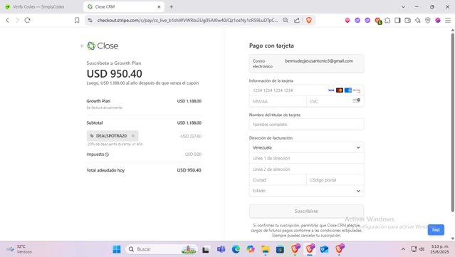 Close checkout page showing Close promo code box | Screenshot taken by SimplyCodes community member on Jun 25, 2025