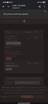 DOMAIN1APR coupon verification screenshot