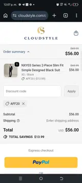aff20 coupon verification screenshot
