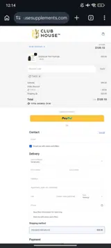 Clubhouse Supplements coupon verification screenshot