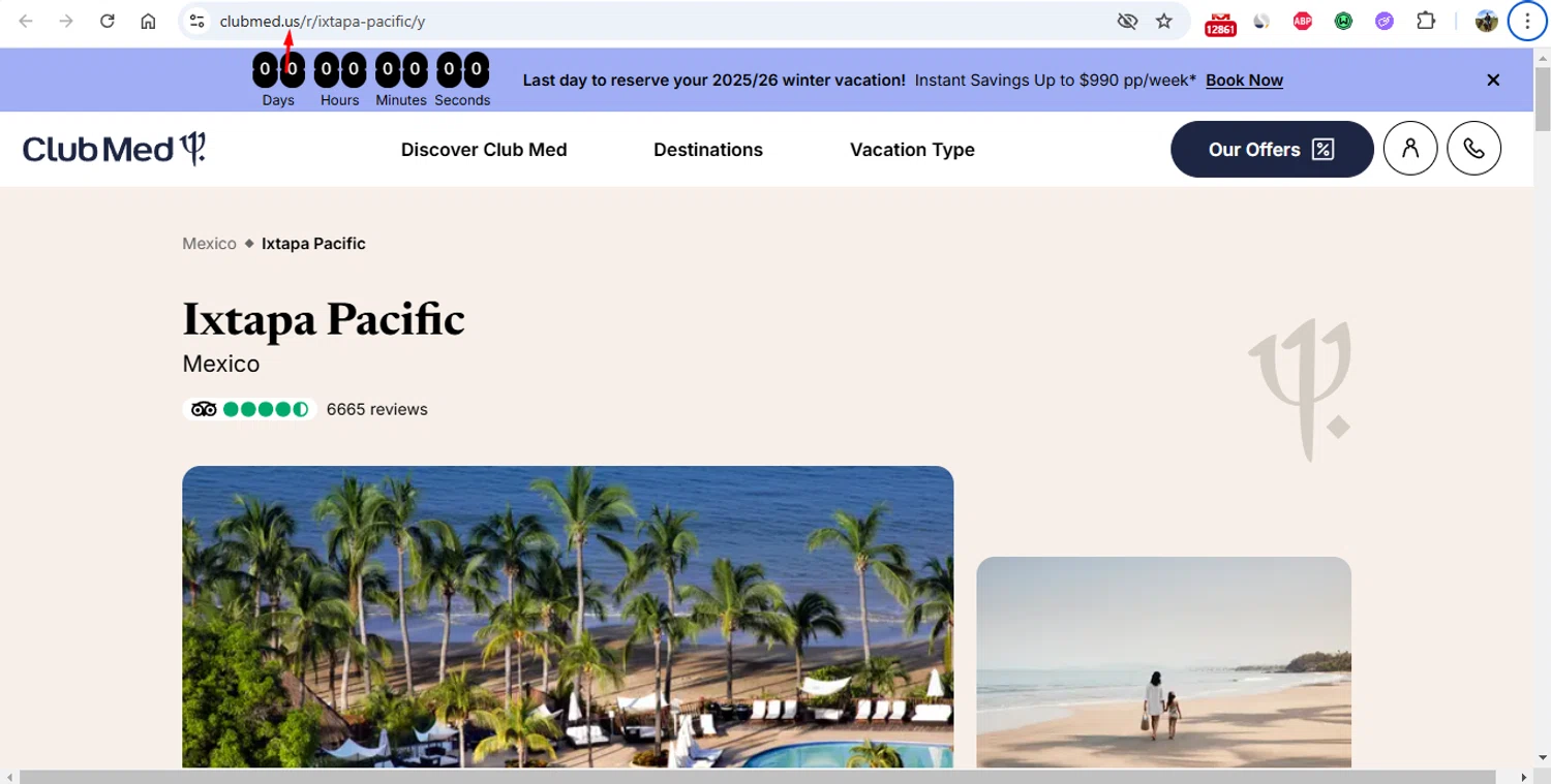 Club Med promo code screenshot showing code CM2024 applied at Club Med checkout page. Uploaded by SimplyCodes community member gonzalodamole on Feb 15, 2025