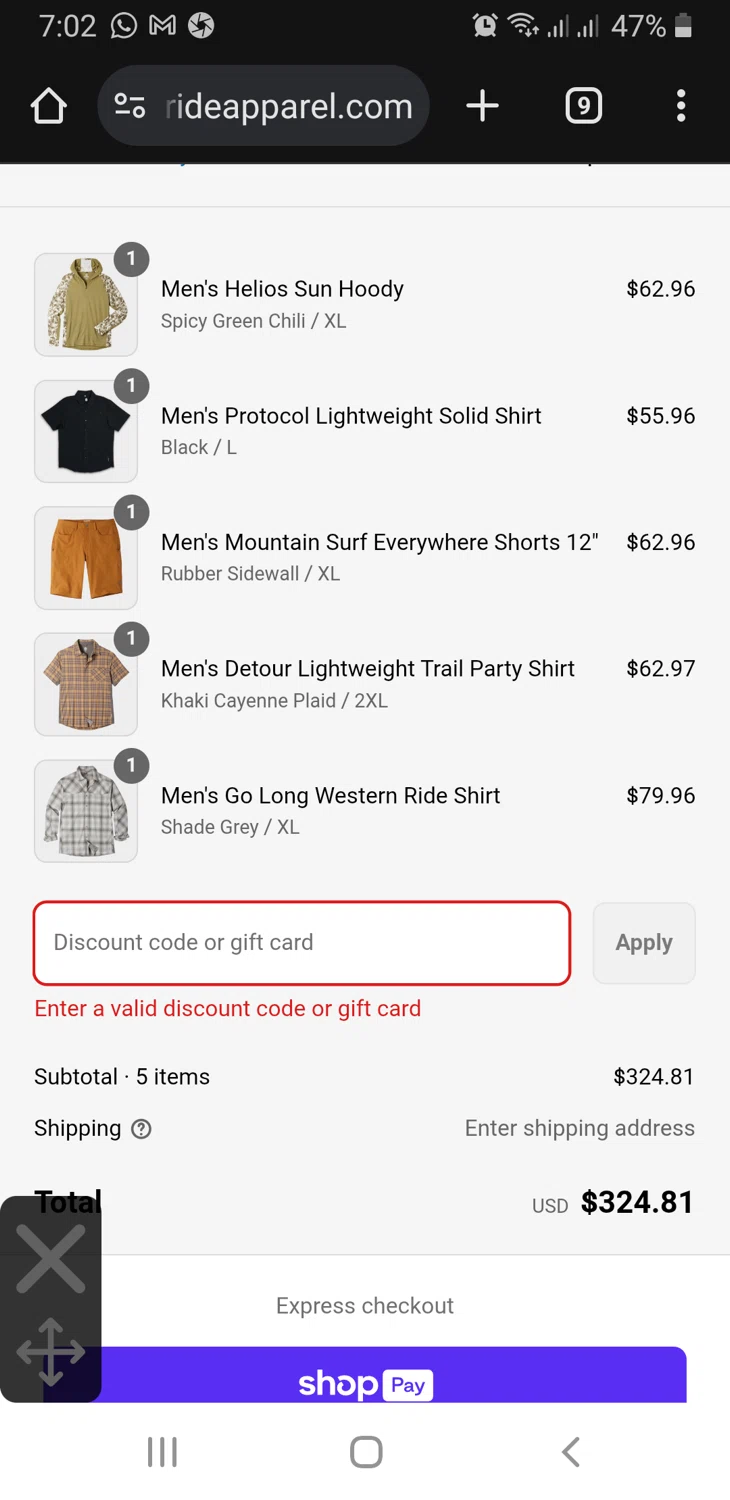 Club Ride Apparel discount code screenshot showing code Clint20 applied at Club Ride Apparel checkout page. Uploaded by SimplyCodes community member TreasureLynx6841 on May 21, 2025