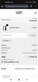 Addlg coupon verification screenshot