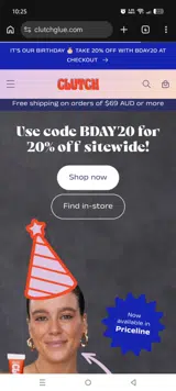 BDAY20 coupon verification screenshot
