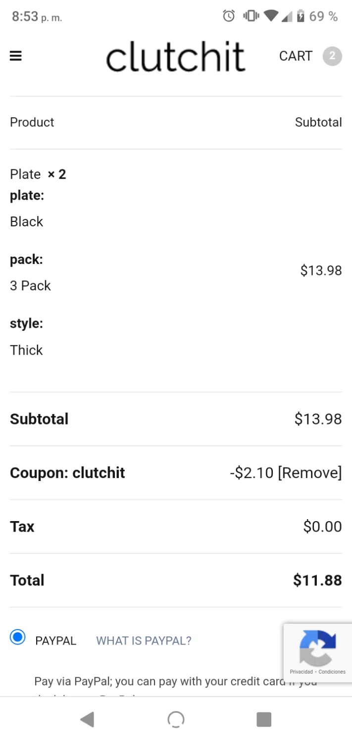 ClutchIt checkout page showing ClutchIt promo code box | Screenshot taken by SimplyCodes community member on Mar 18, 2022