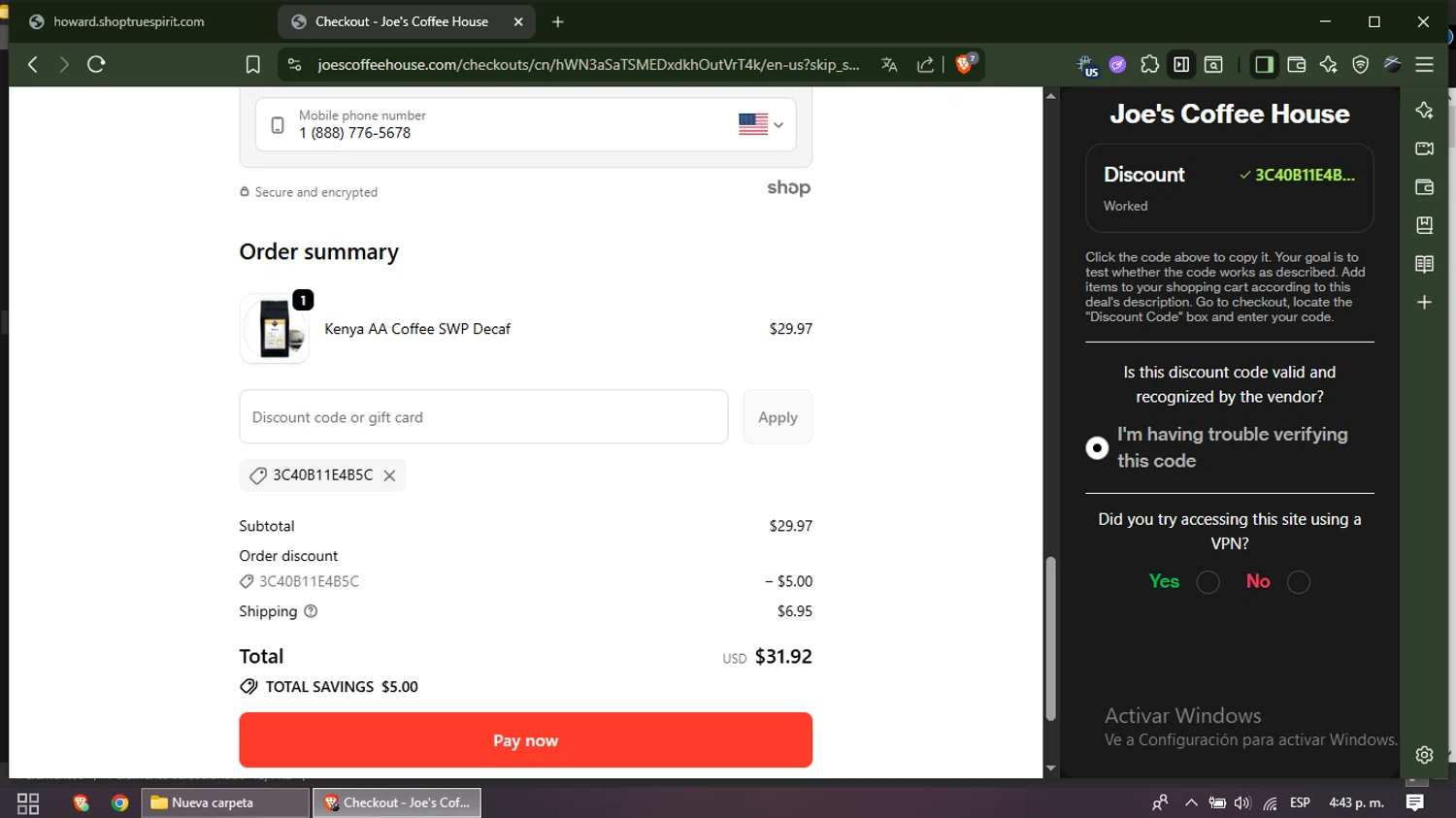 Clearwater Marine Aquarium discount code screenshot showing code Save10 applied at Clearwater Marine Aquarium checkout page. Uploaded by SimplyCodes community member EpicMaven6118 on Sep 30, 2025