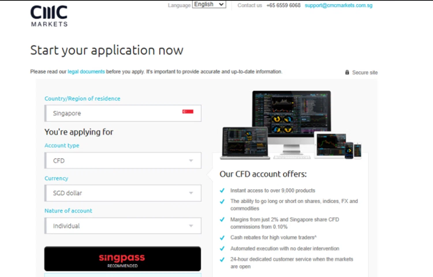 CMC Markets promo code screenshot showing code 322585 applied at CMC Markets checkout page. Uploaded by SimplyCodes community member SimplyCVerlie on Feb 25, 2025