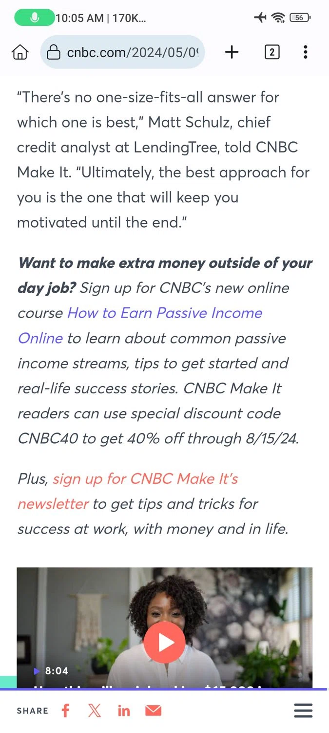 CNBC checkout page showing CNBC promo code box | Screenshot taken by SimplyCodes community member on Aug 15, 2024