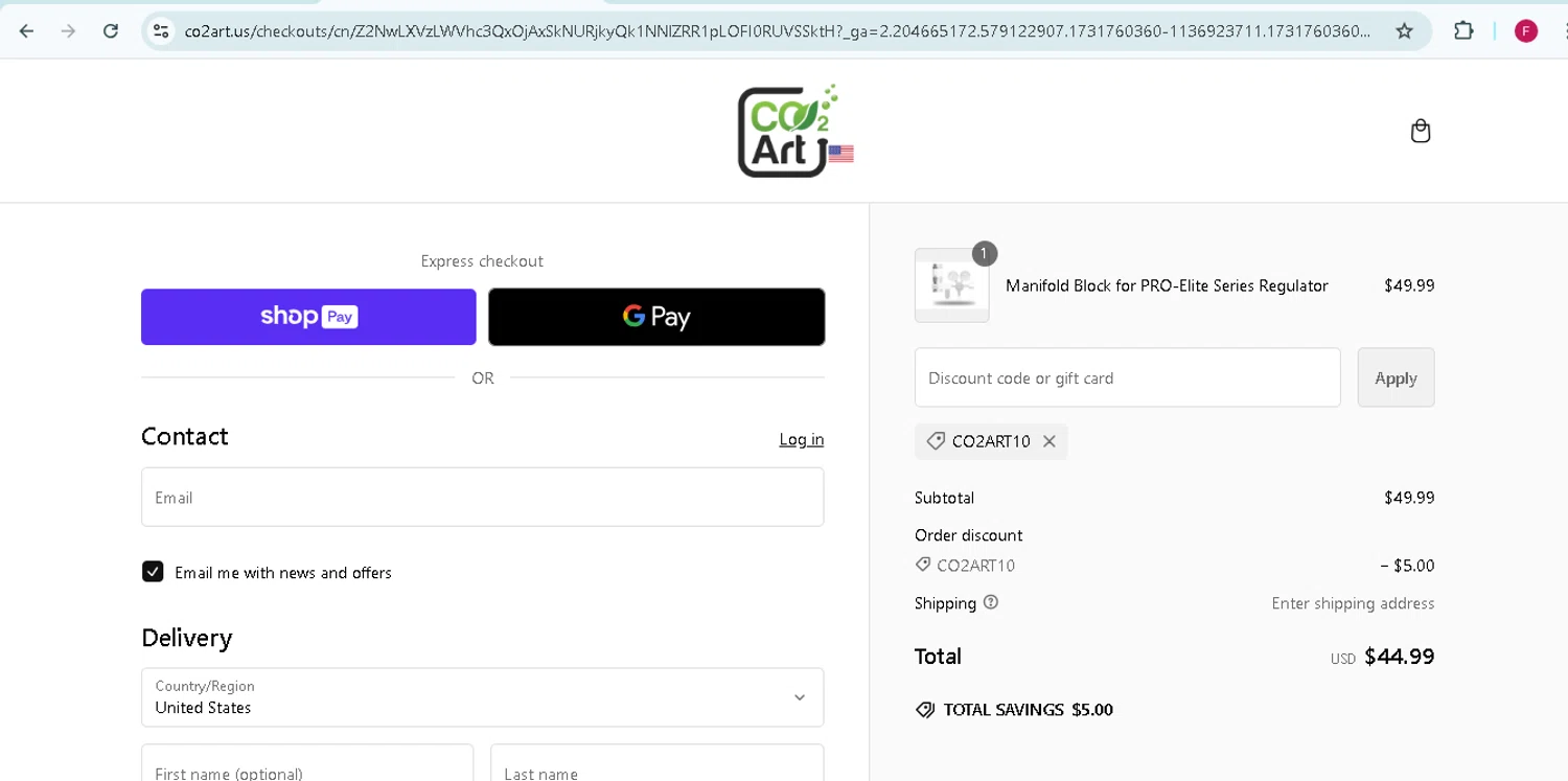 how to use Co2Art coupons