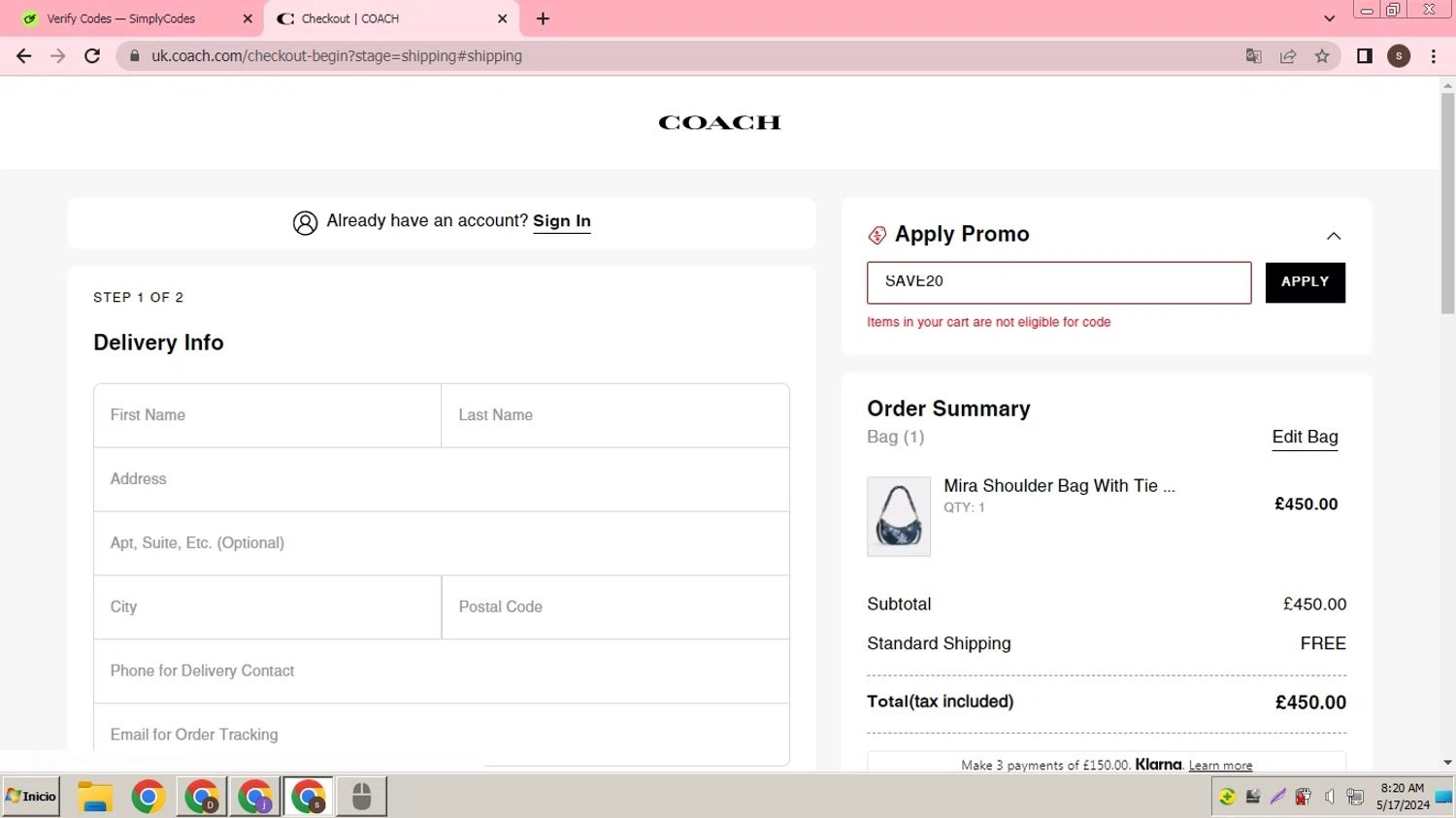 Coach Promo Codes 20 Off May 2024