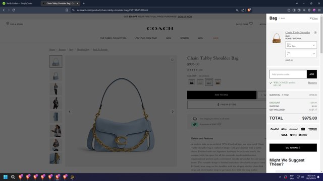 Coach Promo Codes (1 Verified) - $20 Off w/Code Apr 2025