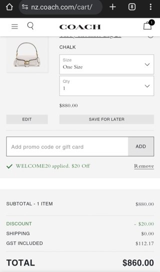 Coach Promo Codes - $20 Off | January 2025
