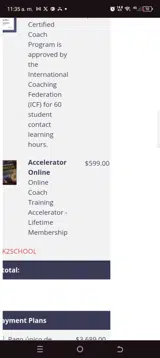 Coach Training Alliance coupon verification screenshot